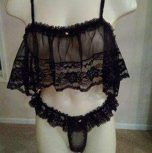 Sharron Leslie crop top and panty NWOT